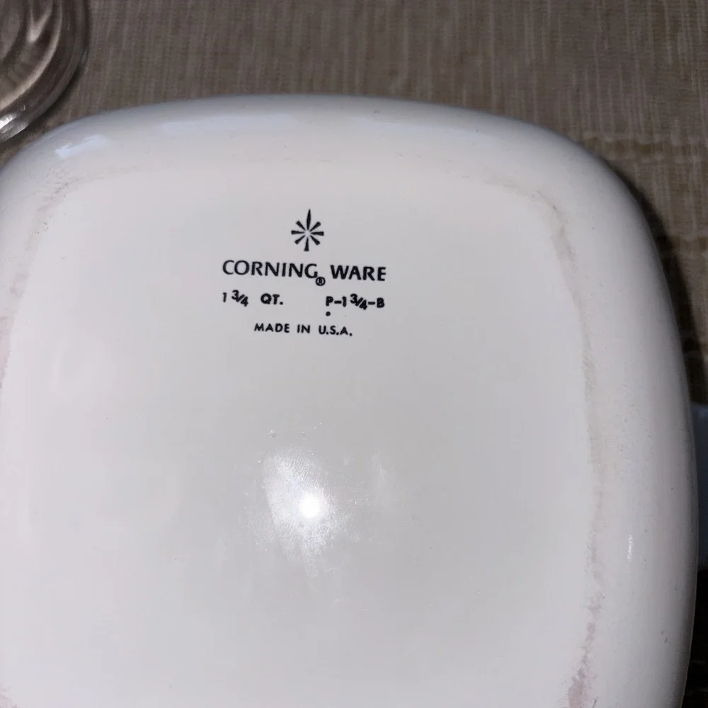 corning ware blue cornflower Casserole Dish With Lid P-1 3/4 B And P81-B 1 Pint